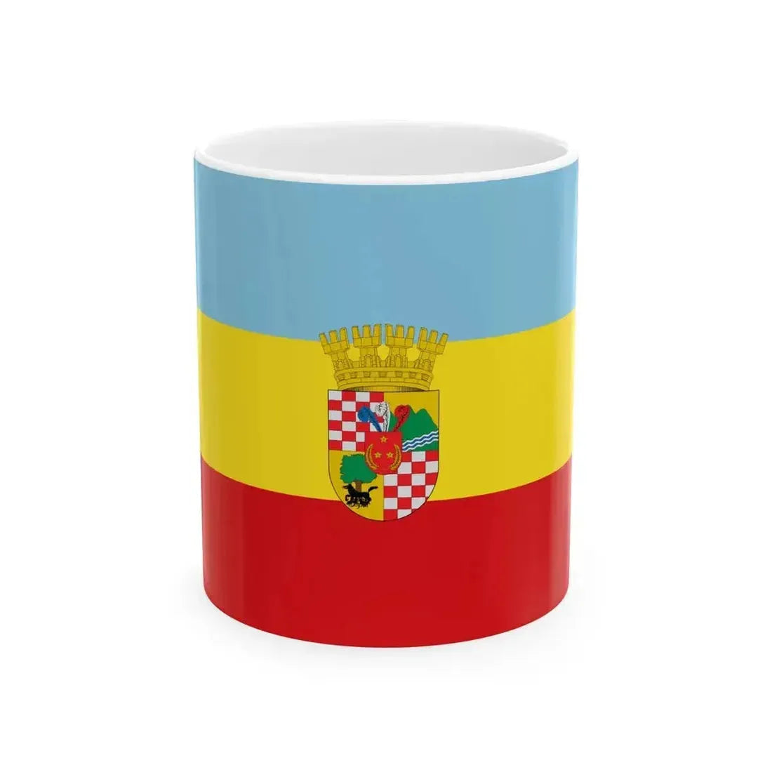 Bandera de San Bernardo Chile (Chile) White Coffee Mug 11oz - Go Mug Yourself