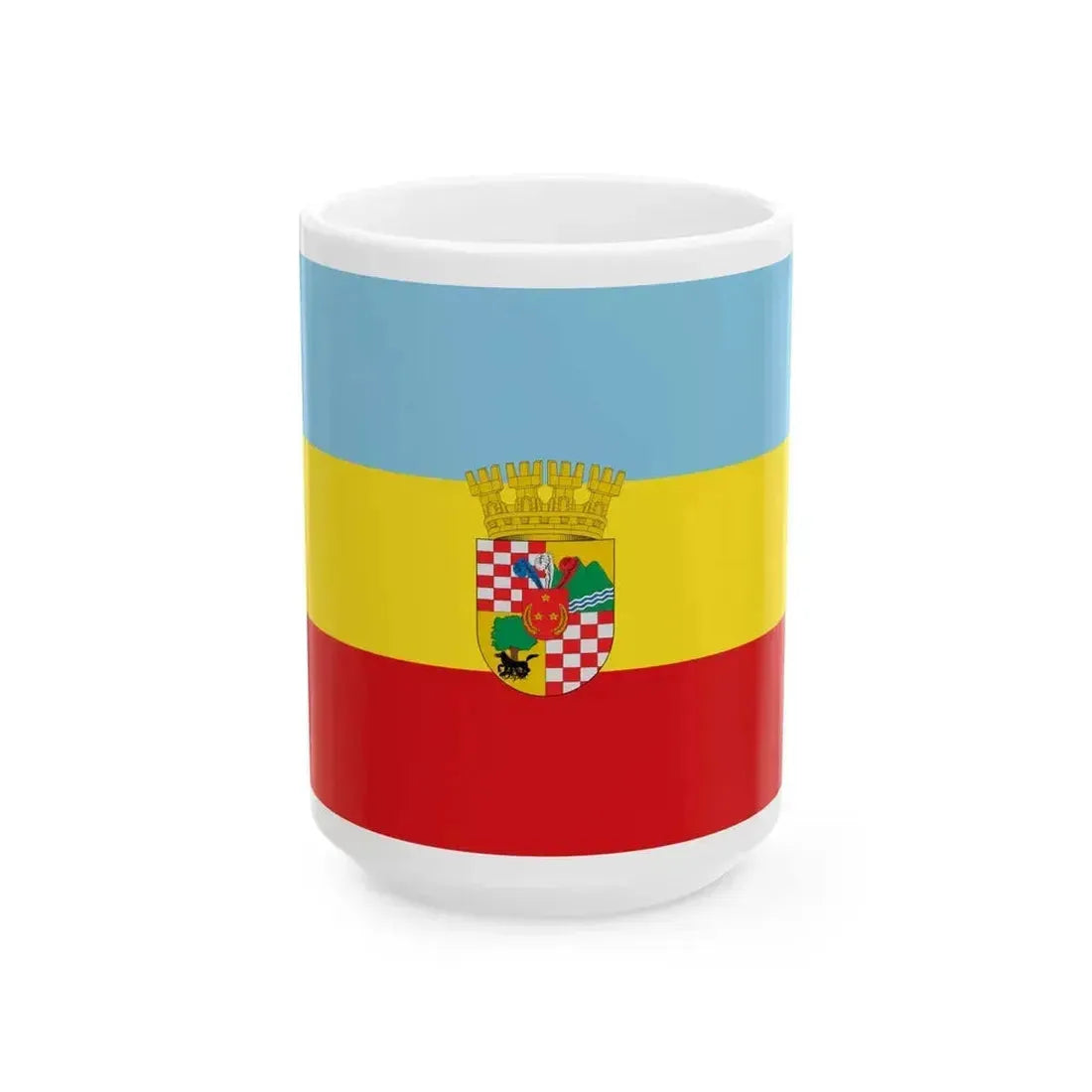 Bandera de San Bernardo Chile (Chile) White Coffee Mug 15oz - Go Mug Yourself