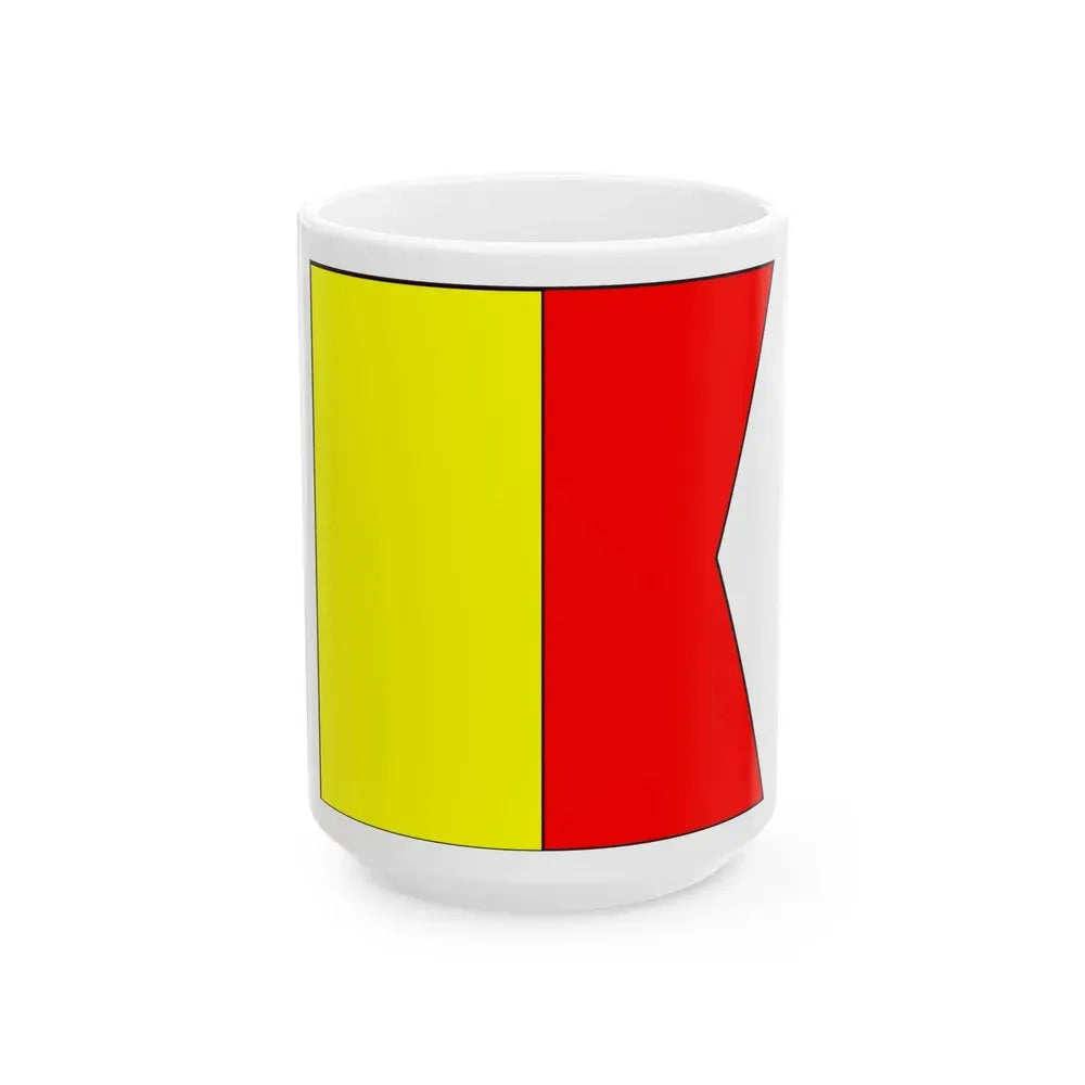 Bandera de Santiago de Cuba 1845 (Cuba) White Coffee Mug 15oz - Go Mug Yourself