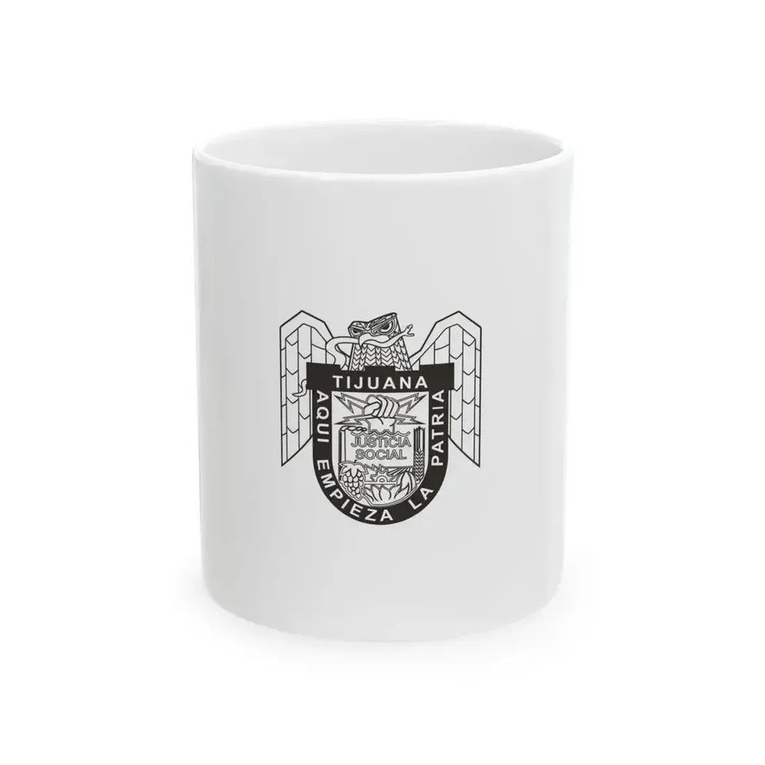 Bandera de Tijuana Mexico (Mexico) White Coffee Mug 11oz - Go Mug Yourself