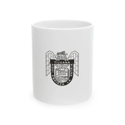 Bandera de Tijuana Mexico (Mexico) White Coffee Mug 11oz - Go Mug Yourself