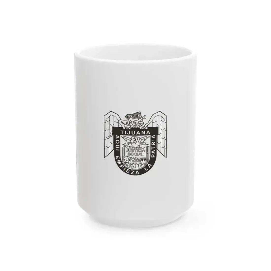 Bandera de Tijuana Mexico (Mexico) White Coffee Mug 15oz - Go Mug Yourself