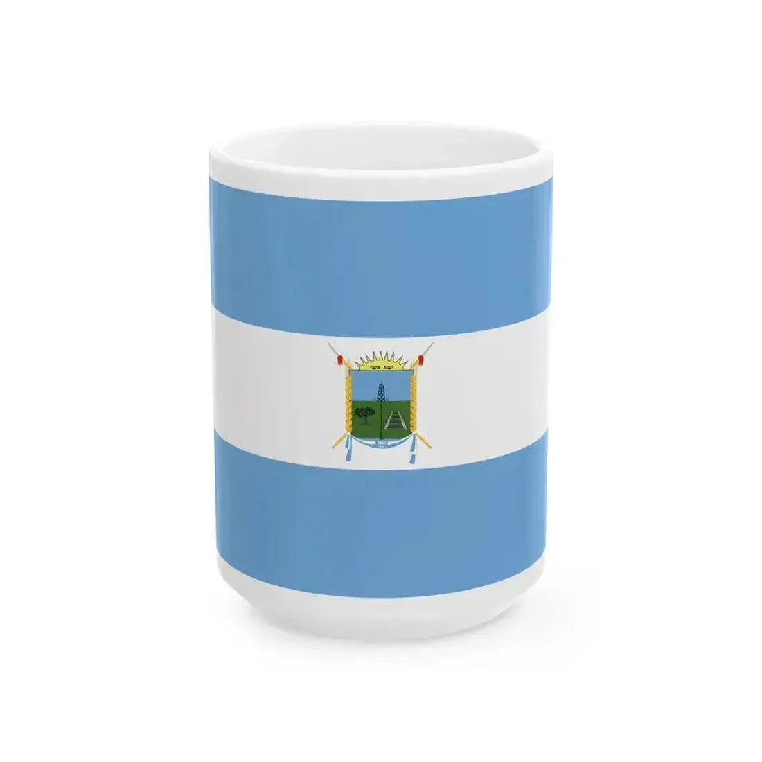 Bandera de Toay La Pampa (Argentina) White Coffee Mug 15oz - Go Mug Yourself