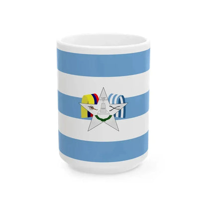 Bandera de Yaguachi (Ecuador) White Coffee Mug 15oz - Go Mug Yourself
