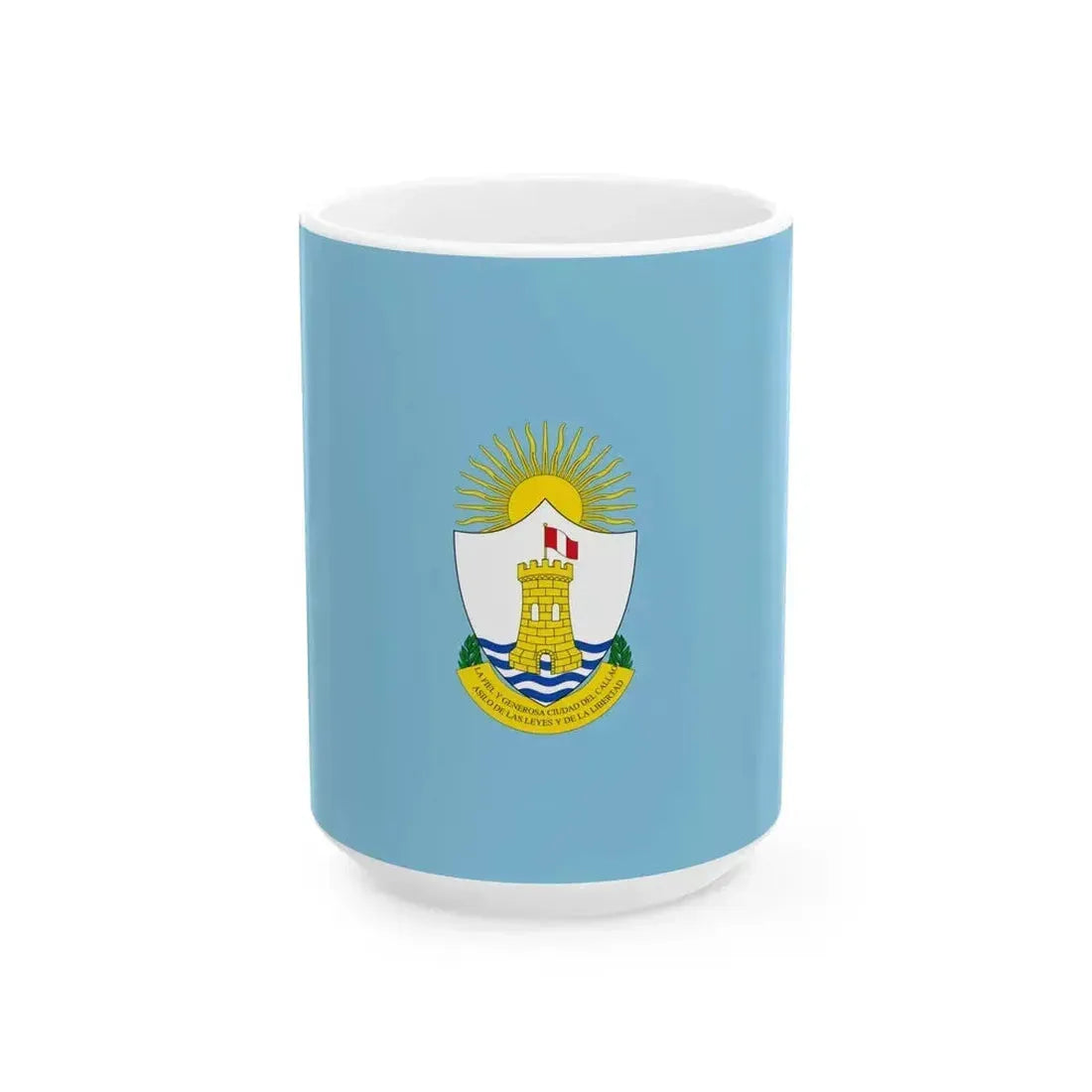 Bandera del Callao (Peru) White Coffee Mug 15oz - Go Mug Yourself