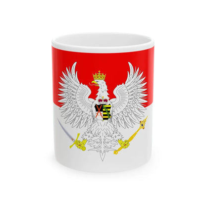 Bandera del Castillo de Wawel Sajonia-Polonia (Poland) White Coffee Mug 11oz - Go Mug Yourself