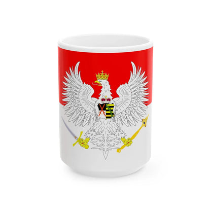 Bandera del Castillo de Wawel Sajonia-Polonia (Poland) White Coffee Mug 15oz - Go Mug Yourself