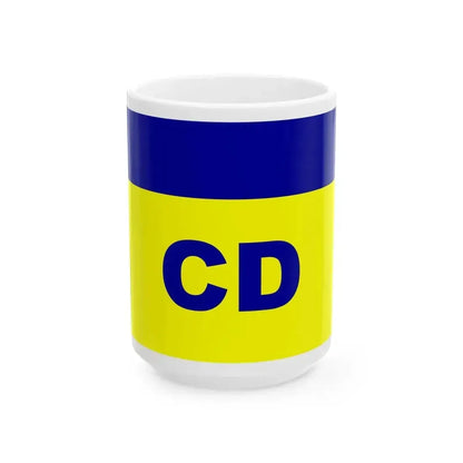 Bandera del CD (El Salvador) White Coffee Mug 15oz - Go Mug Yourself