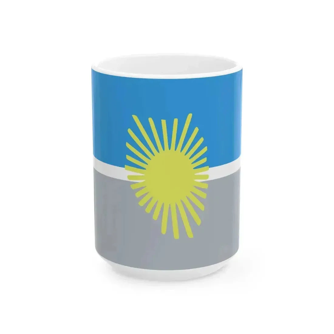 Bandera del Departamento General Alvear (Argentina) White Coffee Mug 15oz - Go Mug Yourself