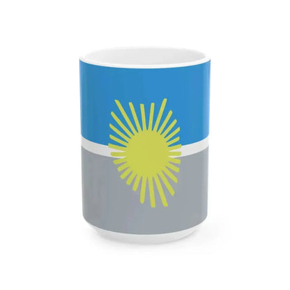 Bandera del Departamento General Alvear (Argentina) White Coffee Mug 15oz - Go Mug Yourself