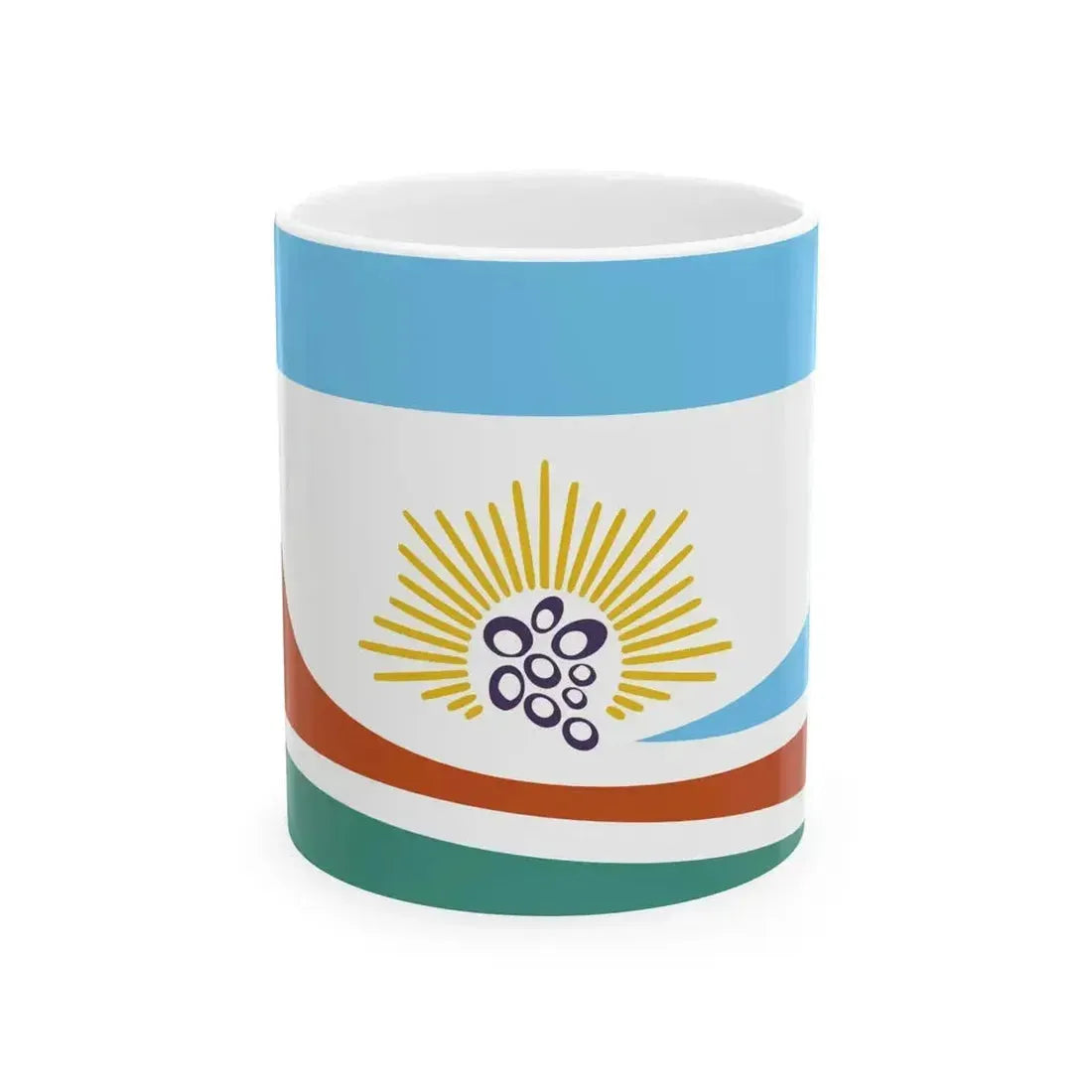 Bandera del Departamento San Rafael (Argentina) White Coffee Mug 11oz - Go Mug Yourself