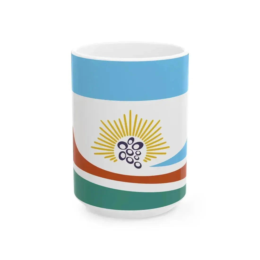 Bandera del Departamento San Rafael (Argentina) White Coffee Mug 15oz - Go Mug Yourself