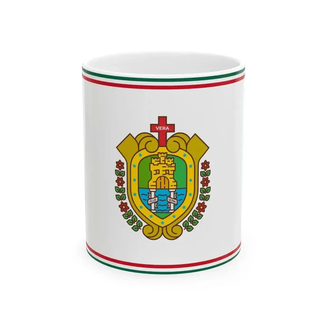 Bandera del Gobierno de Veracruz de Ignacio de la Llave (Mexico) White Coffee Mug 11oz - Go Mug Yourself