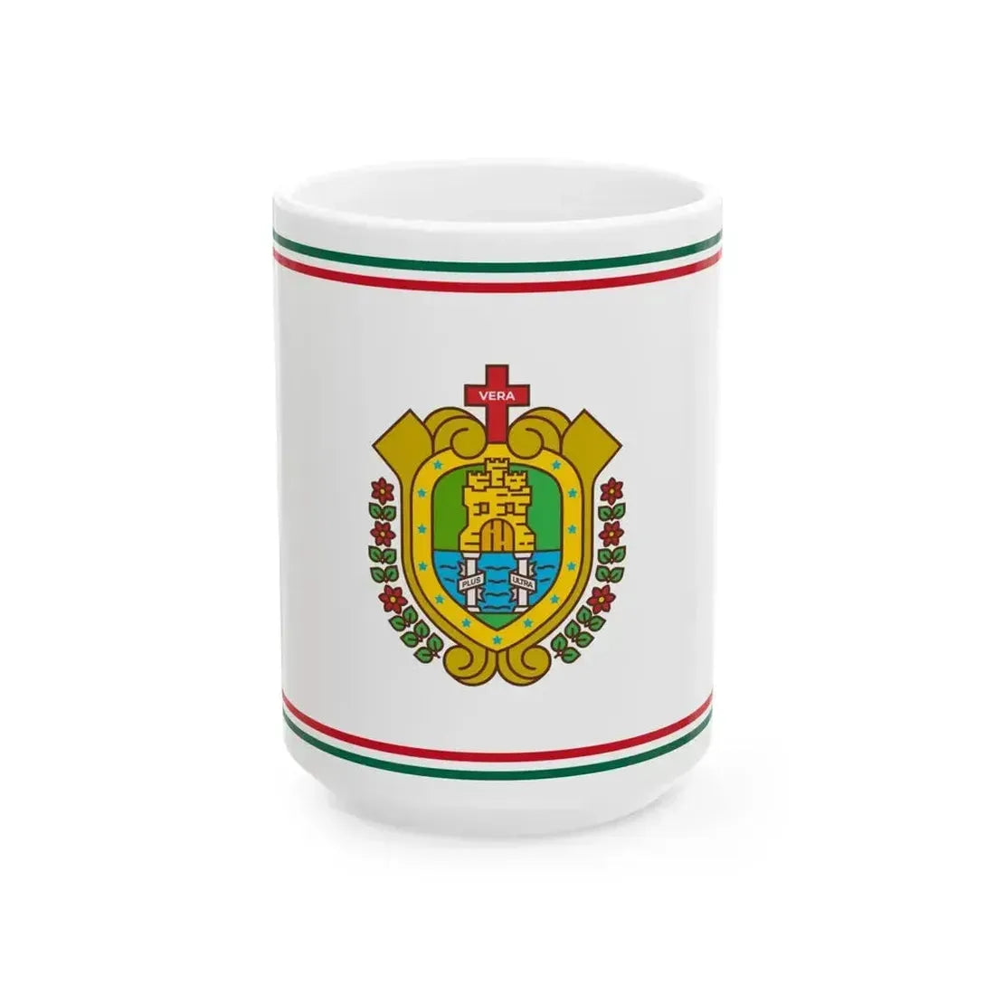 Bandera del Gobierno de Veracruz de Ignacio de la Llave (Mexico) White Coffee Mug 15oz - Go Mug Yourself