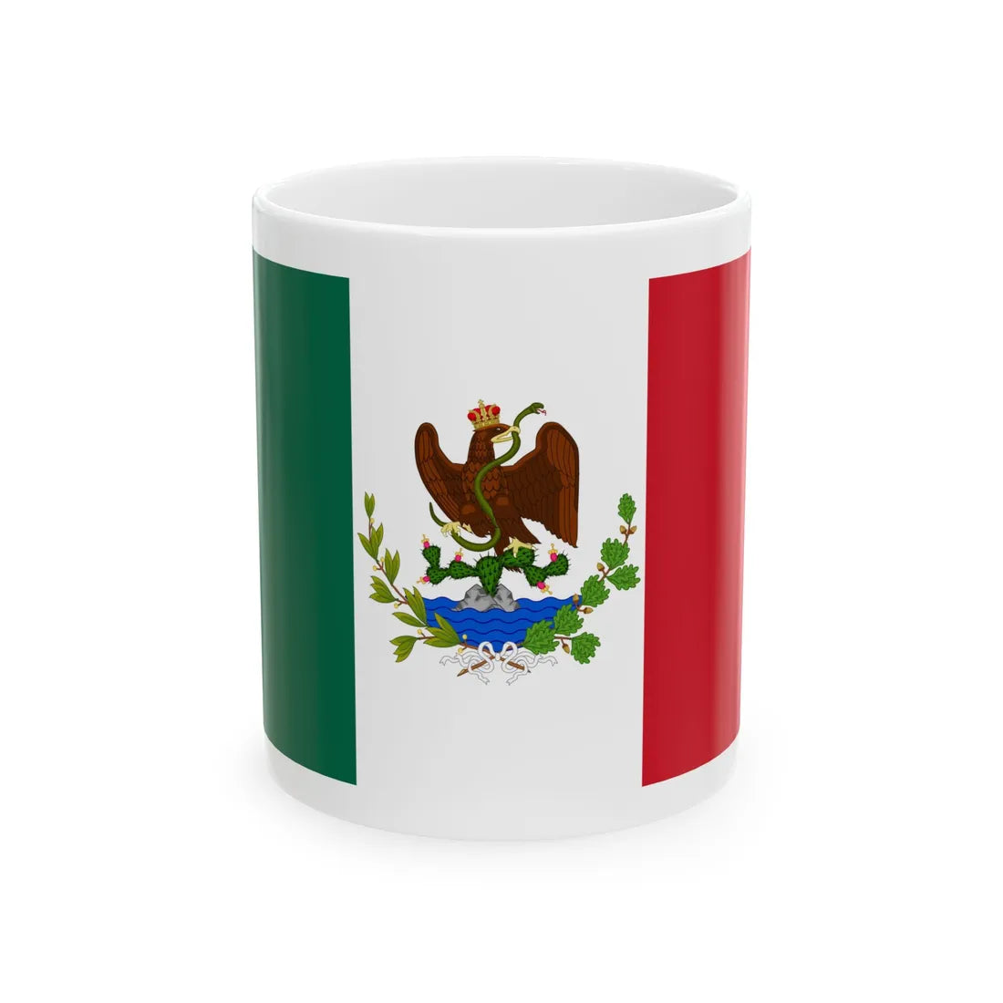 Bandera del Imperio Mexicano 1863-1864 (Mexico) White Coffee Mug 11oz - Go Mug Yourself