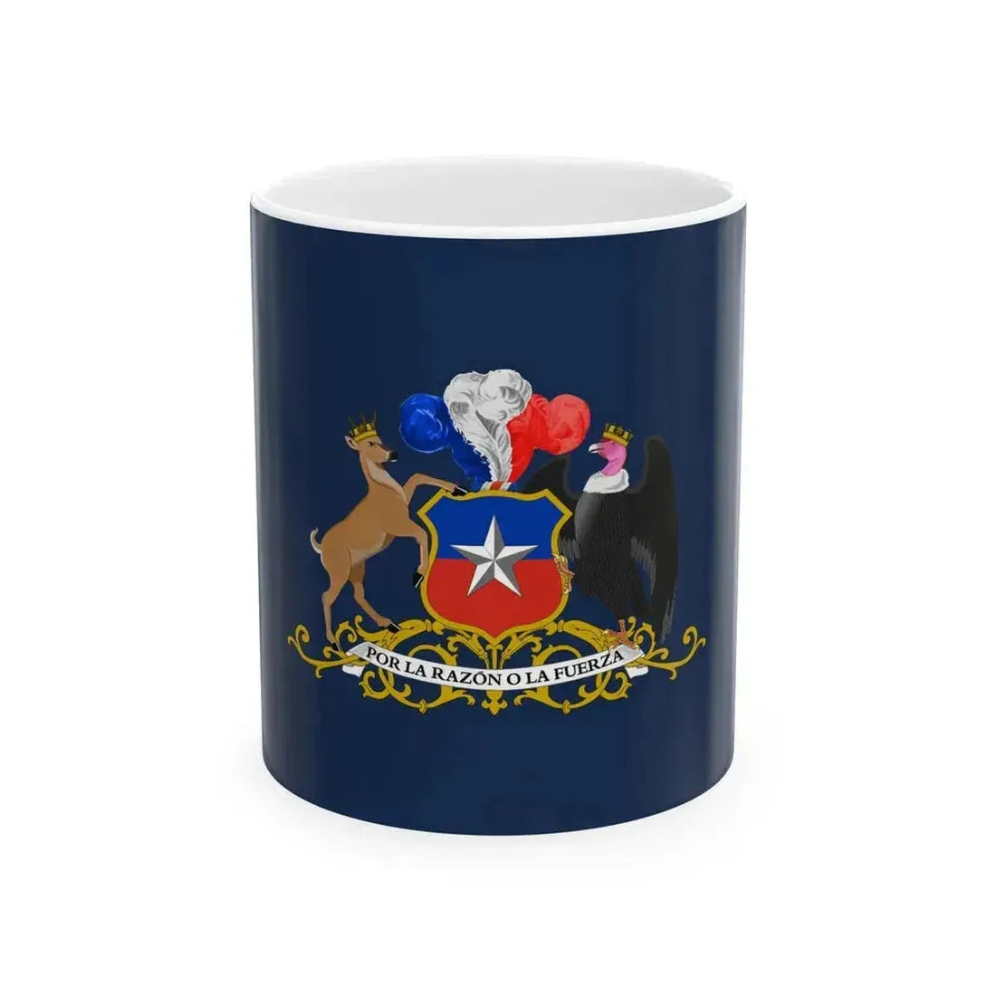 Bandera del ministro de Defensa de Chile (Chile) White Coffee Mug 11oz - Go Mug Yourself
