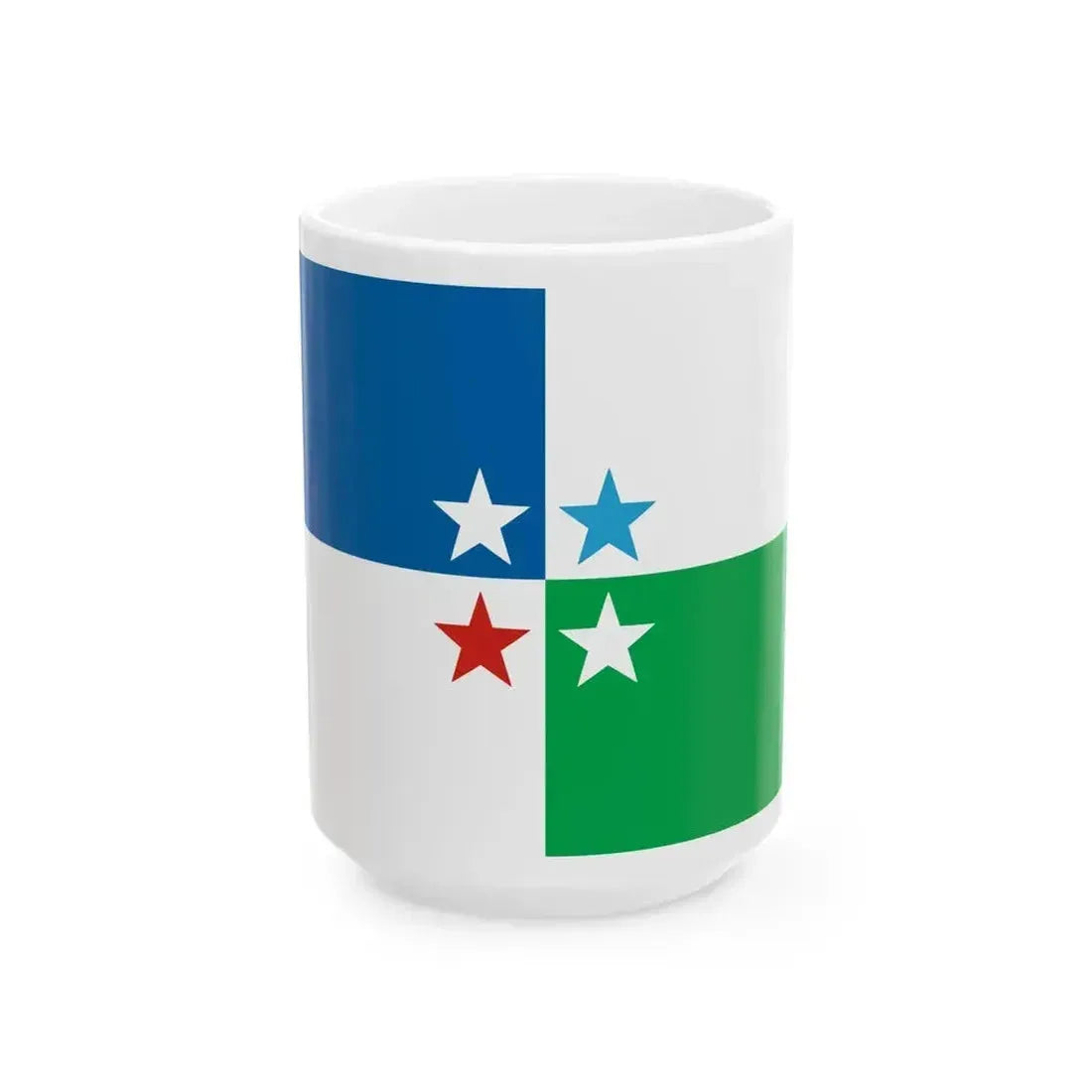 Bandera del Municipio de Avellaneda Santa Fe (Argentina) White Coffee Mug 15oz - Go Mug Yourself