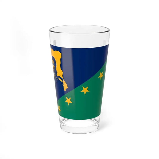 Bandera del Municipio Sucre Miranda (Iran) Pint Glass 16oz 16oz - Go Mug Yourself