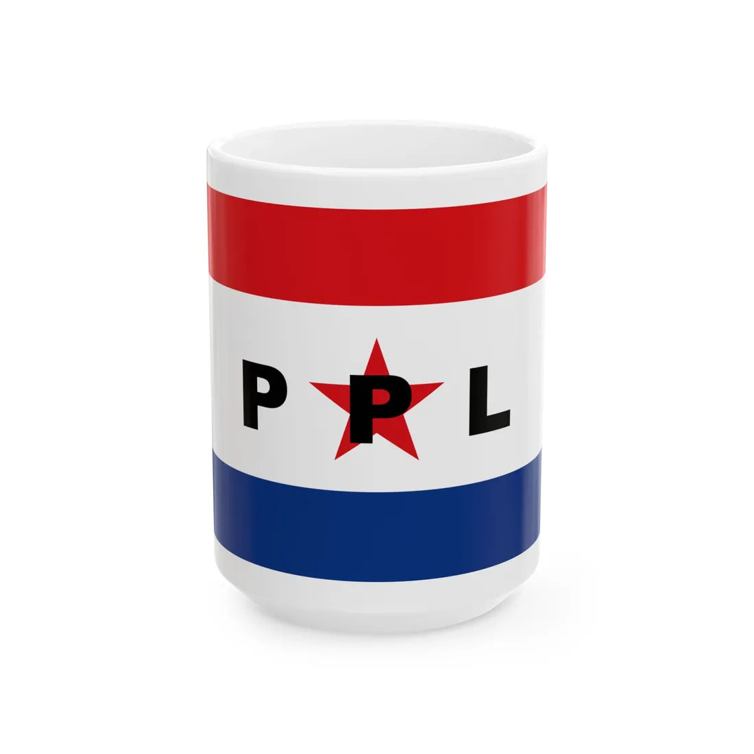 Bandera del Partido Patria Libre (Paraguay) White Coffee Mug 15oz - Go Mug Yourself