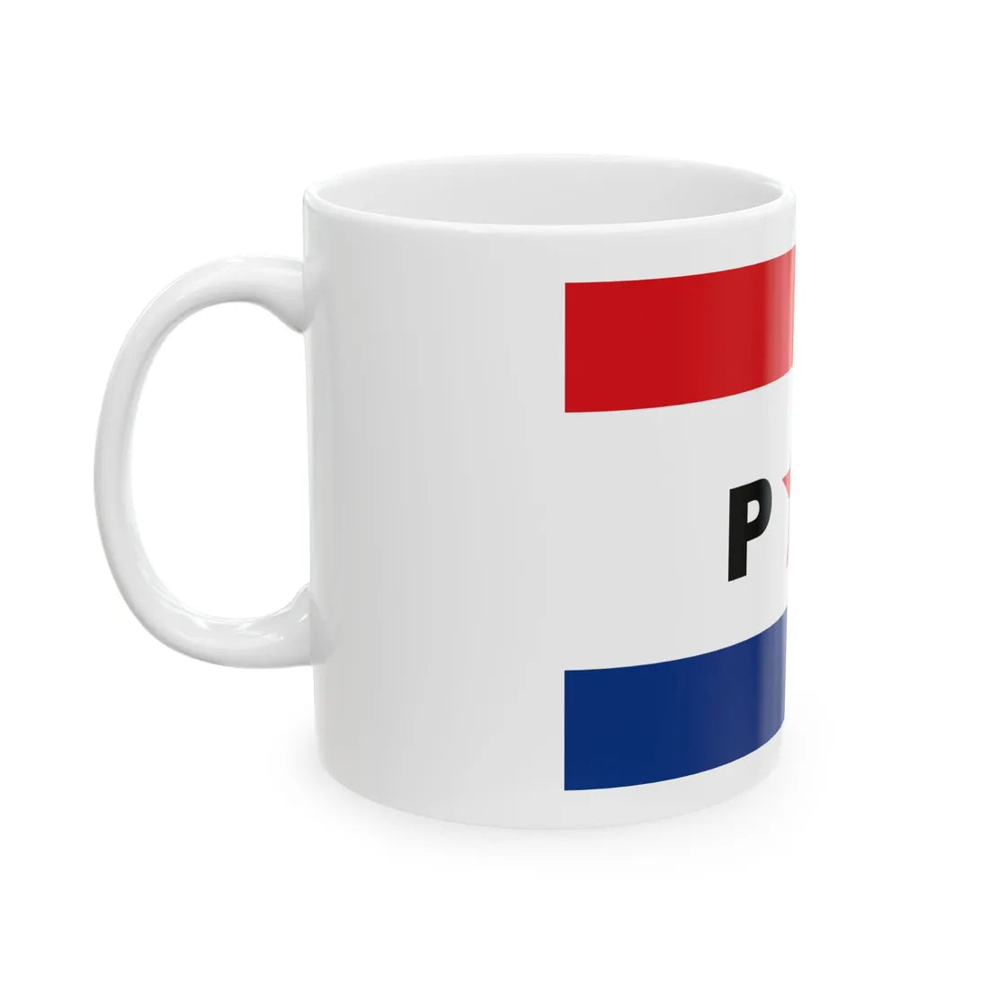 Bandera del Partido Patria Libre (Paraguay) White Coffee Mug - Go Mug Yourself