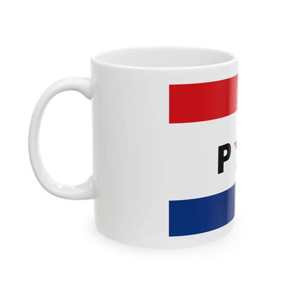 Bandera del Partido Patria Libre (Paraguay) White Coffee Mug - Go Mug Yourself
