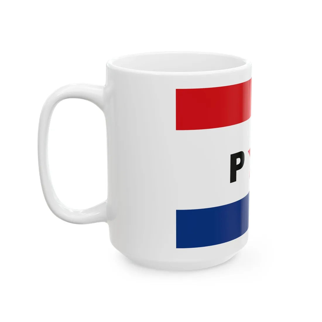 Bandera del Partido Patria Libre (Paraguay) White Coffee Mug - Go Mug Yourself