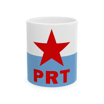 Bandera del Partido Revolucionario de los Trabajadores (Argentina) White Coffee Mug 11oz - Go Mug Yourself