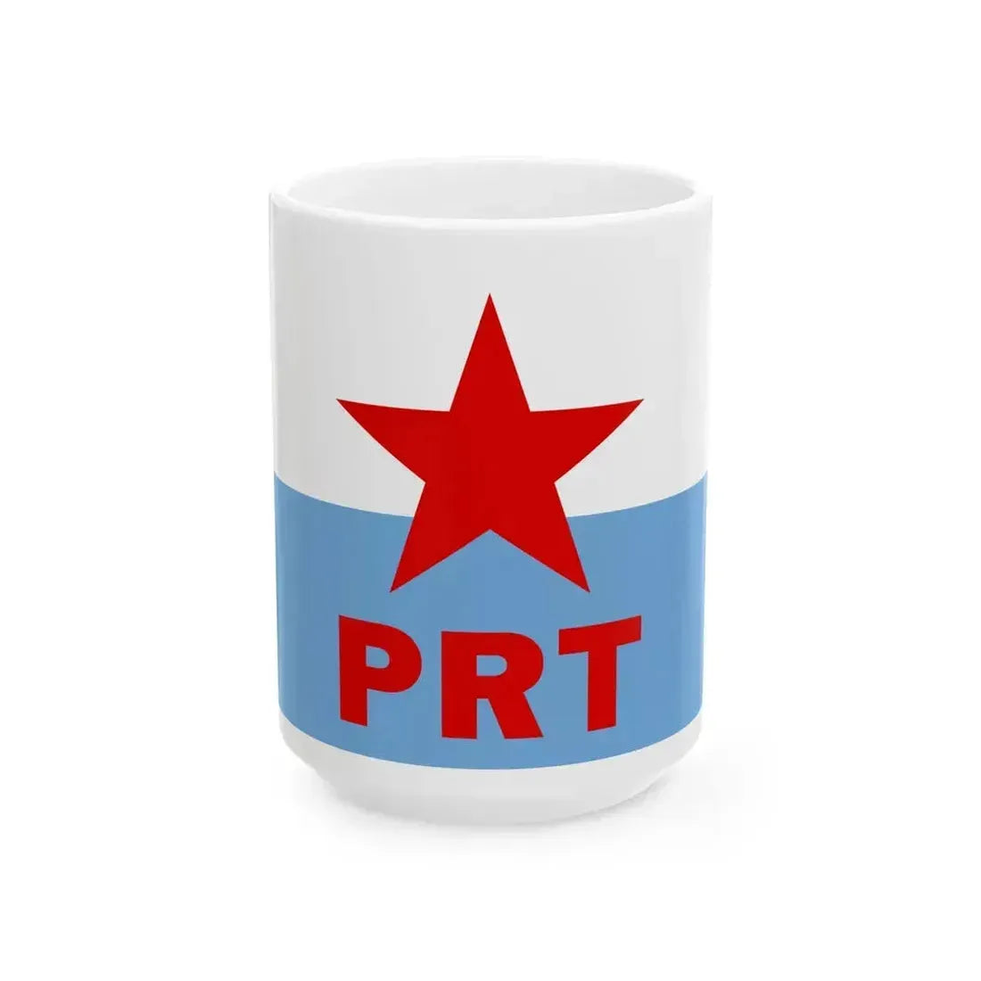 Bandera del Partido Revolucionario de los Trabajadores (Argentina) White Coffee Mug 15oz - Go Mug Yourself