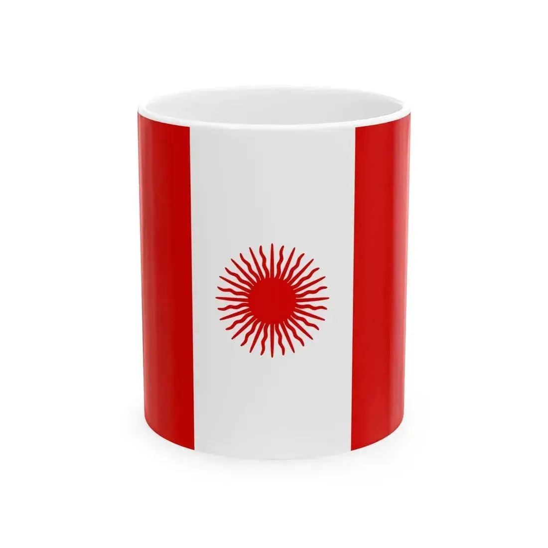 Bandera del Peru 1822-1835 (Peru) White Coffee Mug 11oz - Go Mug Yourself