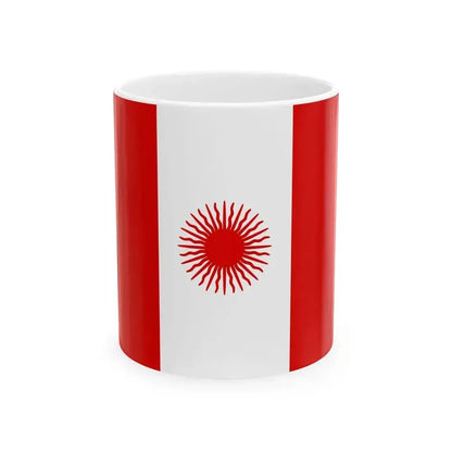 Bandera del Peru 1822-1835 (Peru) White Coffee Mug 11oz - Go Mug Yourself