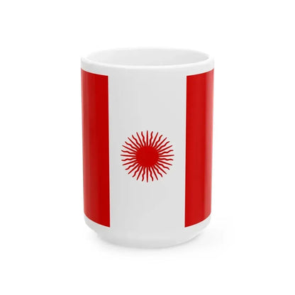 Bandera del Peru 1822-1835 (Peru) White Coffee Mug 15oz - Go Mug Yourself