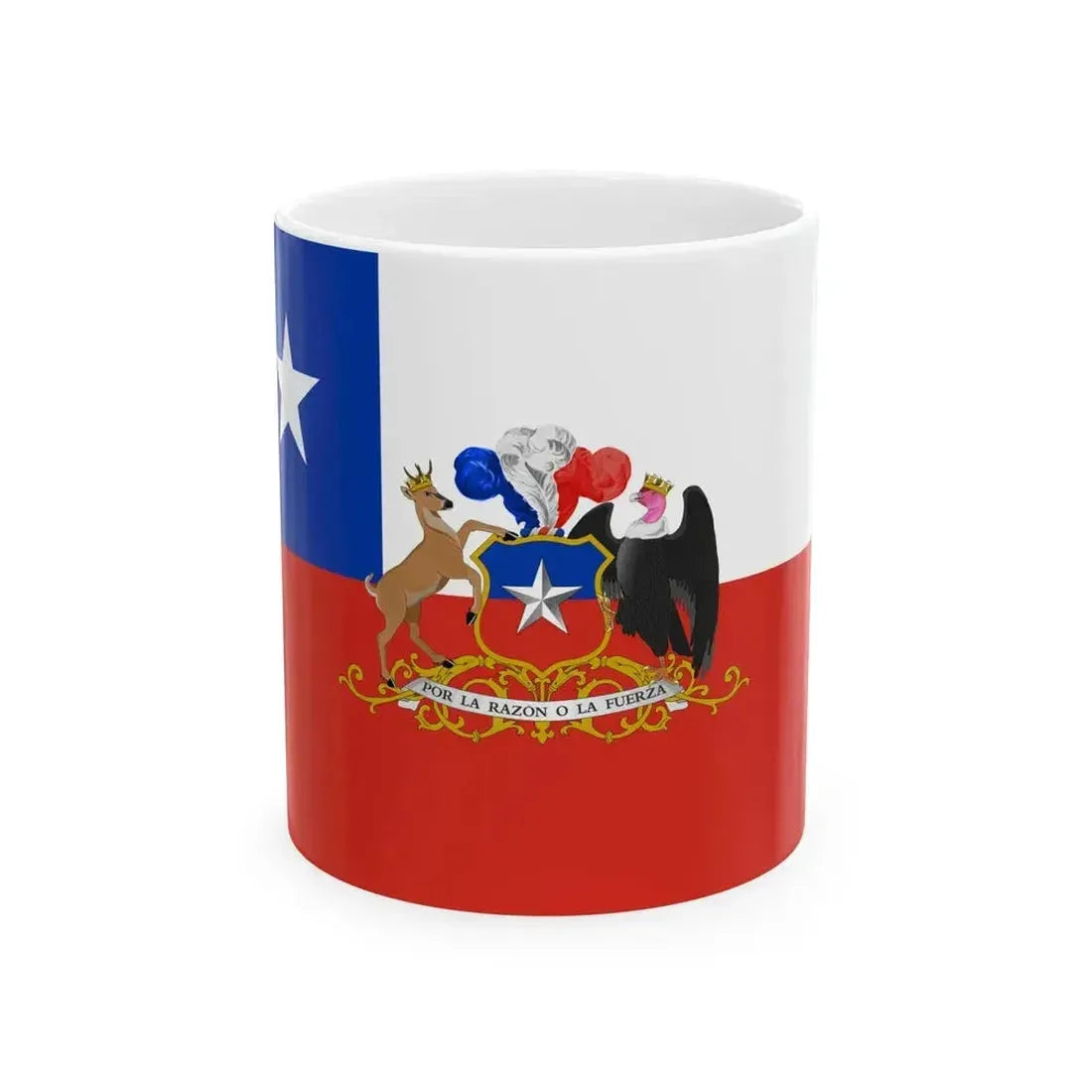 Bandera del presidente de Chile (Chile) White Coffee Mug 11oz - Go Mug Yourself