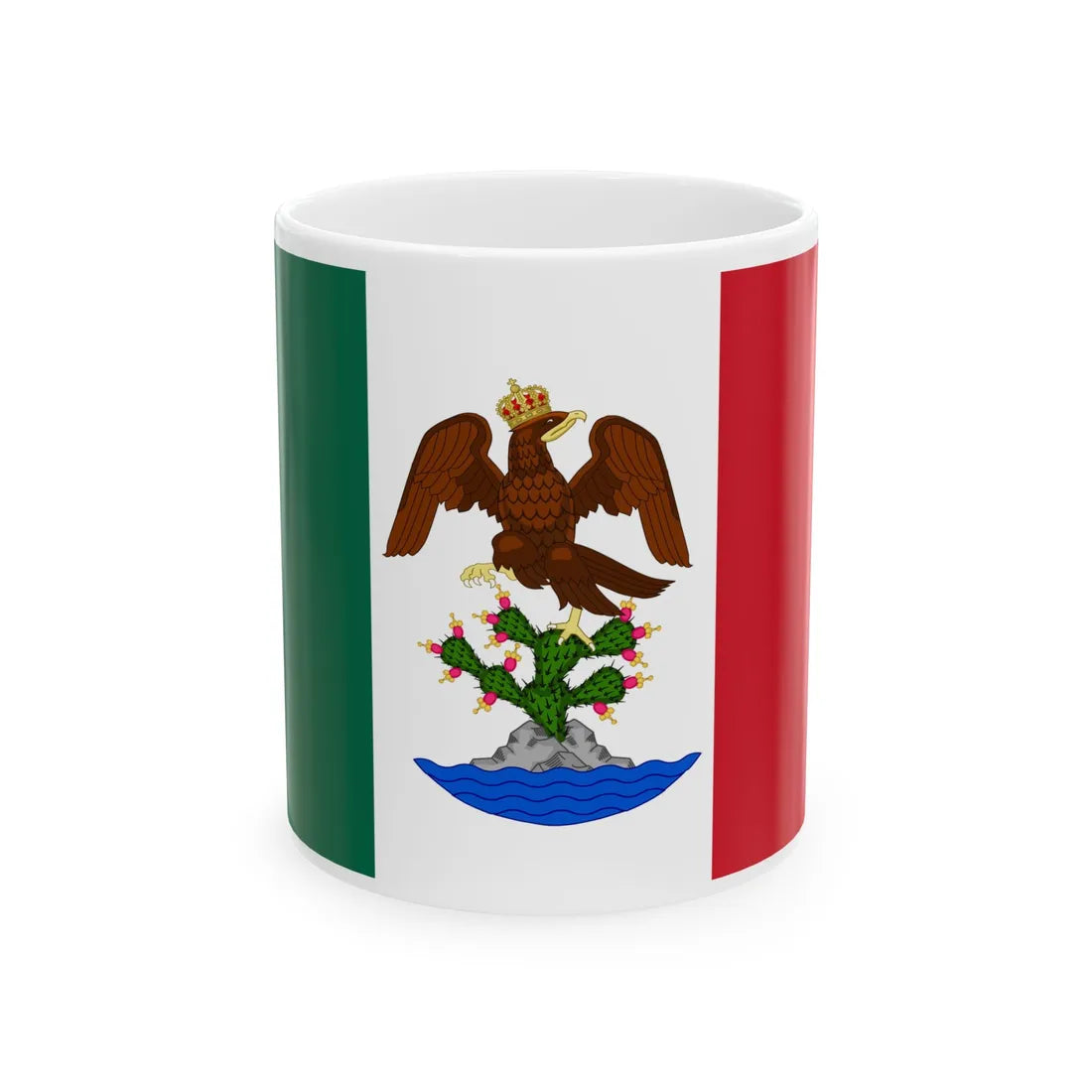 Bandera del Primer Imperio Mexicano (Belize) White Coffee Mug 11oz - Go Mug Yourself