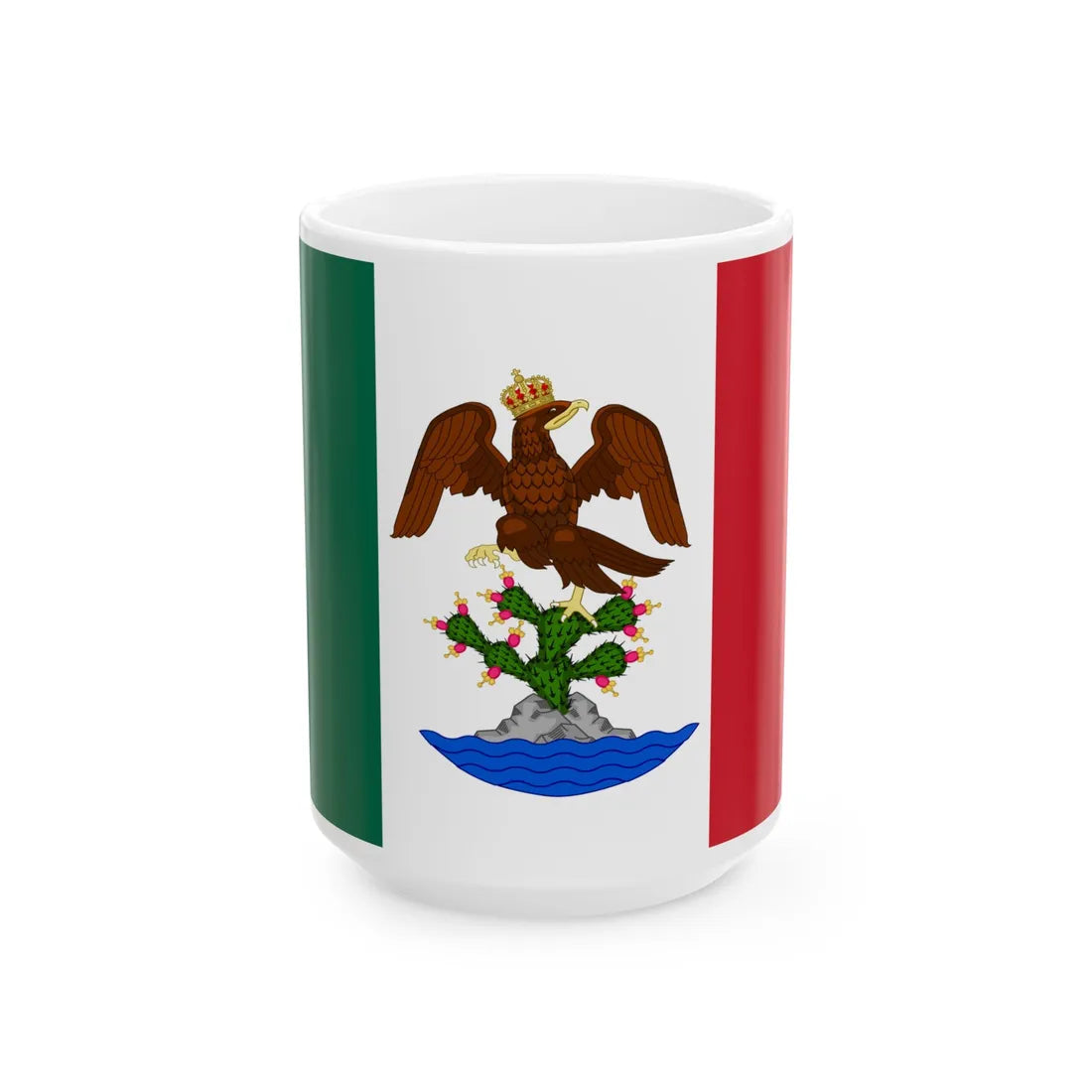 Bandera del Primer Imperio Mexicano (Belize) White Coffee Mug 15oz - Go Mug Yourself