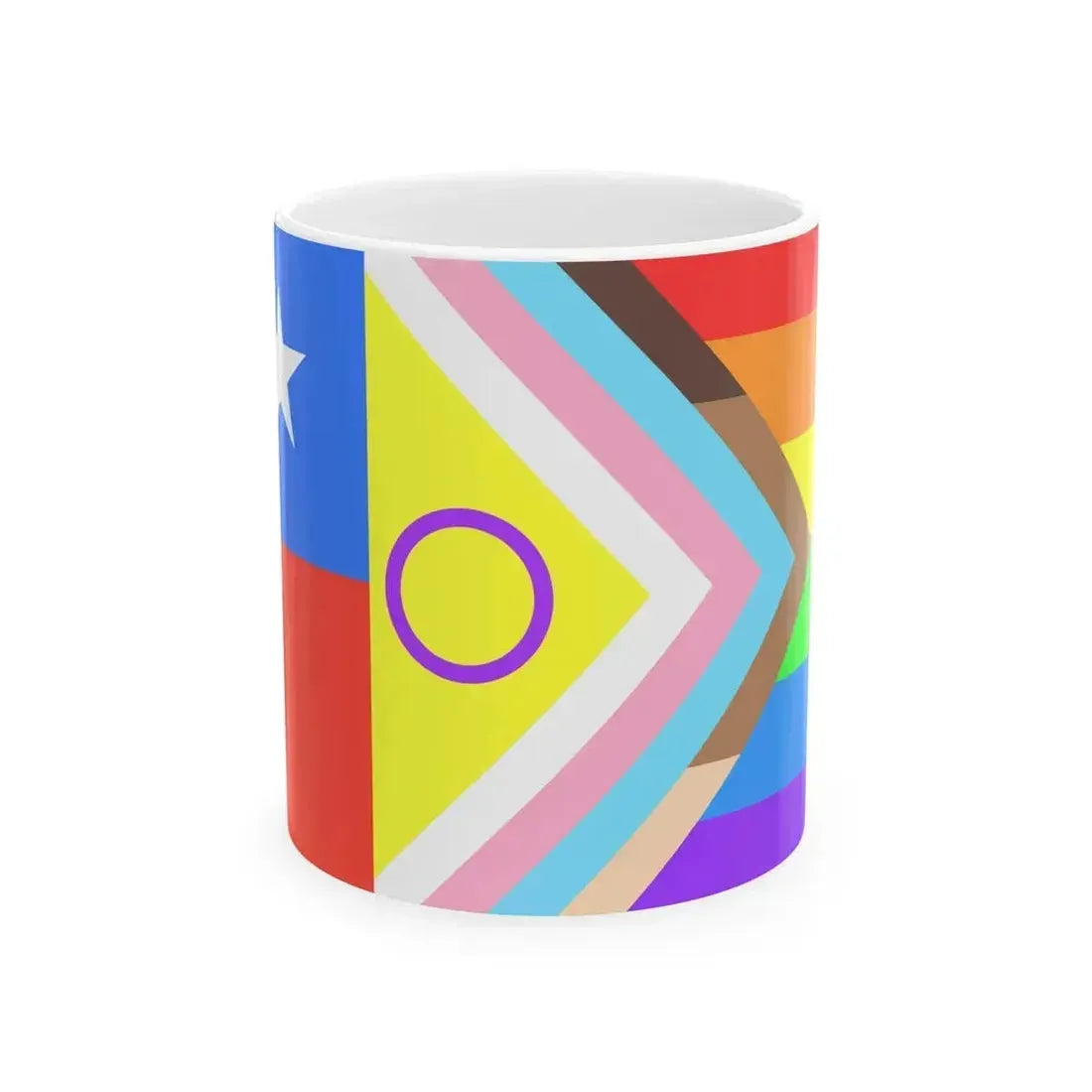 Bandera del Progreso Brillante de Chile (Chile) White Coffee Mug 11oz - Go Mug Yourself