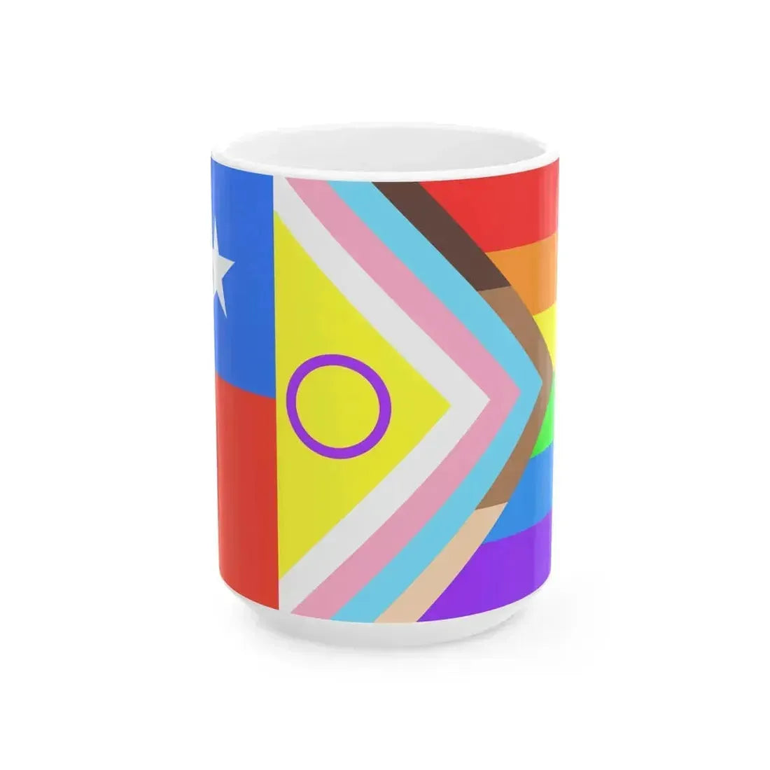 Bandera del Progreso Brillante de Chile (Chile) White Coffee Mug 15oz - Go Mug Yourself