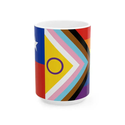Bandera del Progreso de Chile (Chile) White Coffee Mug 15oz - Go Mug Yourself