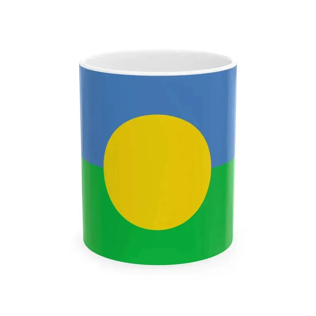 Bandera del pueblo Mbya Guarani de Yyryapu (Argentina) White Coffee Mug 11oz - Go Mug Yourself