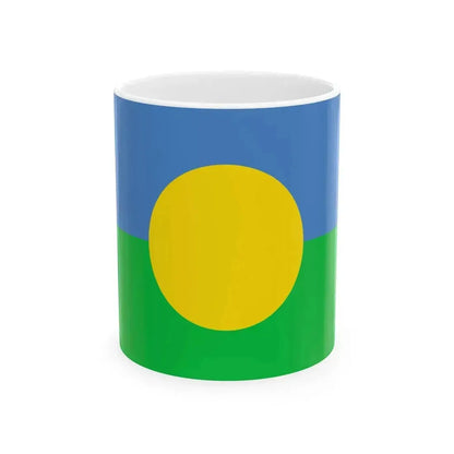Bandera del pueblo Mbya Guarani de Yyryapu (Argentina) White Coffee Mug 11oz - Go Mug Yourself