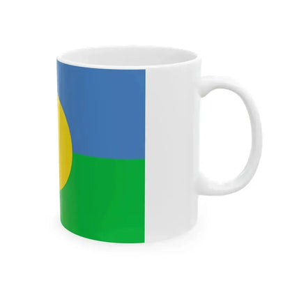 Bandera del pueblo Mbya Guarani de Yyryapu (Argentina) White Coffee Mug - Go Mug Yourself