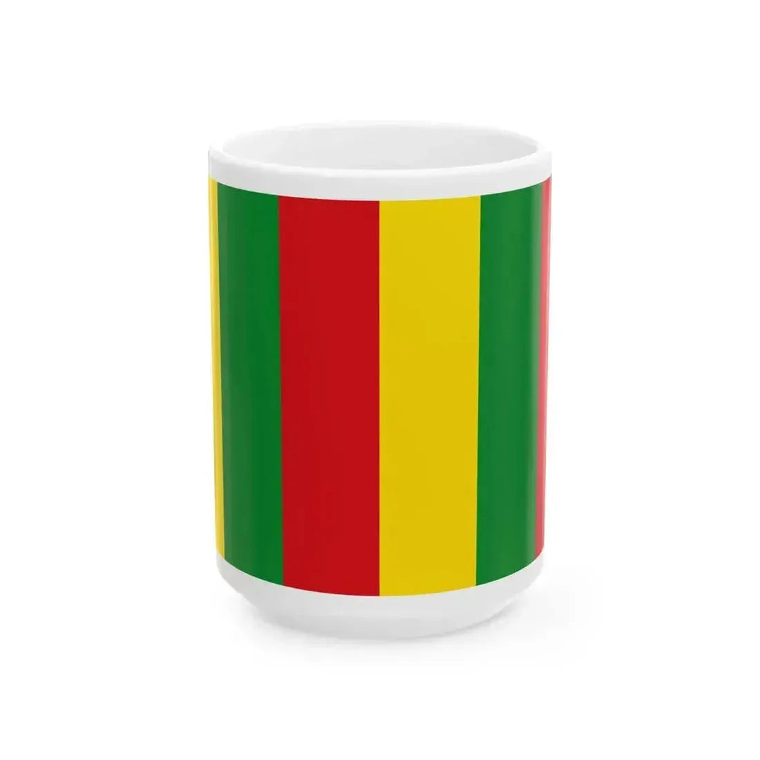 Bandera del pueblo Qom tricolor (Argentina) White Coffee Mug 15oz - Go Mug Yourself