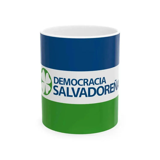 Bandera DS (El Salvador) White Coffee Mug 11oz - Go Mug Yourself