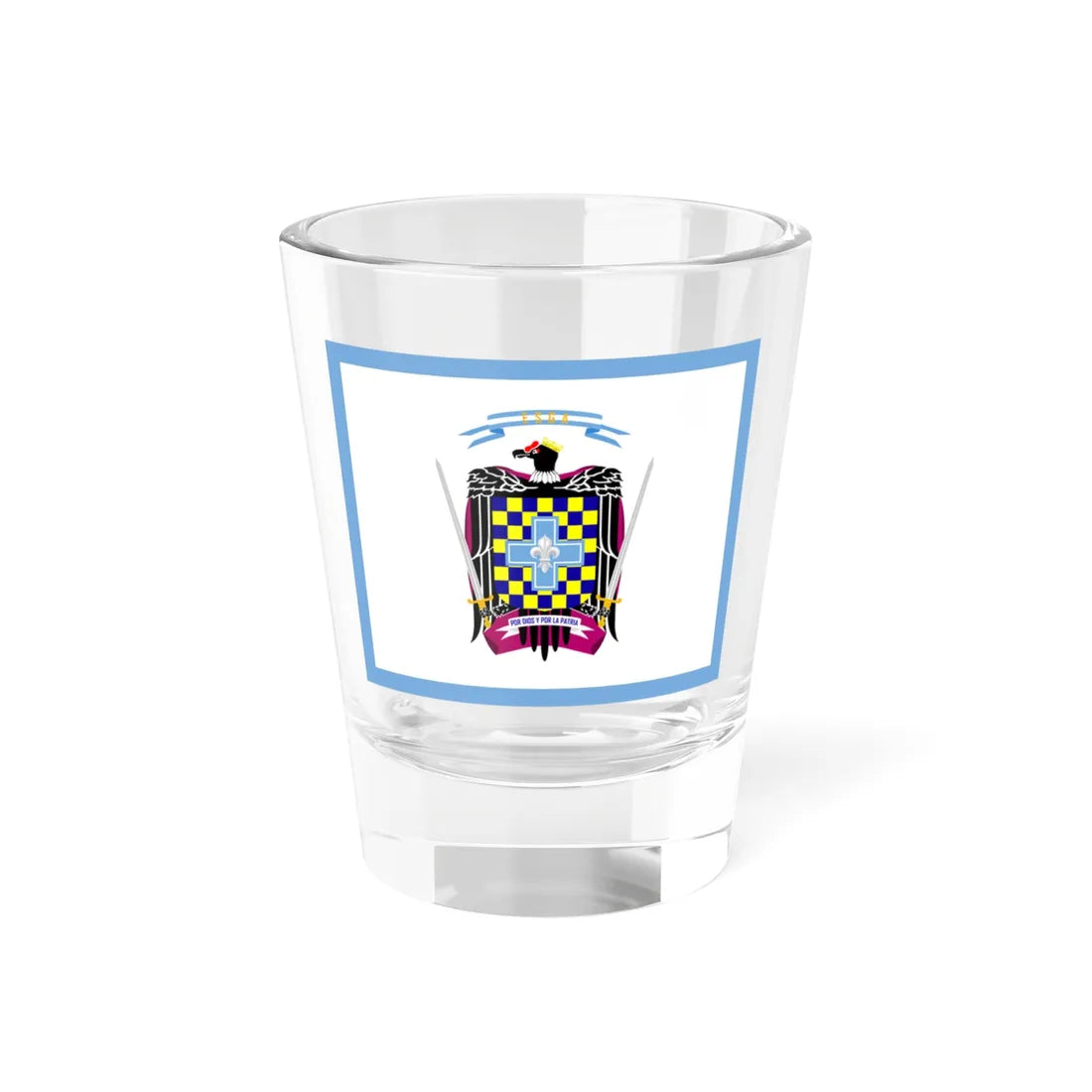 Bandera - Escuela Superior Guerra Aérea ESGA Argentina (Argentina) Shot Glass 1.5oz 1.5oz - Go Mug Yourself