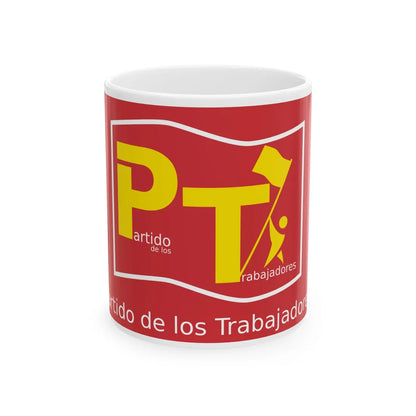 Bandera Estatutaria Partido de los Trabajadores CR 2024 (Costa Rica) White Coffee Mug 11oz - Go Mug Yourself