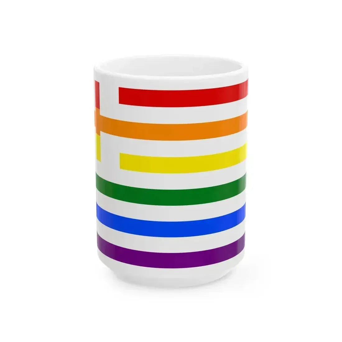 Bandera gay Grecia (Greece) White Coffee Mug 15oz - Go Mug Yourself