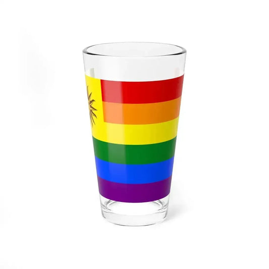 Bandera gay Uruguay (Uruguay) Pint Glass 16oz 16oz - Go Mug Yourself
