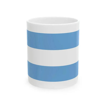Bandera marina mercante estado de Buenos Aires (Argentina) White Coffee Mug 11oz - Go Mug Yourself