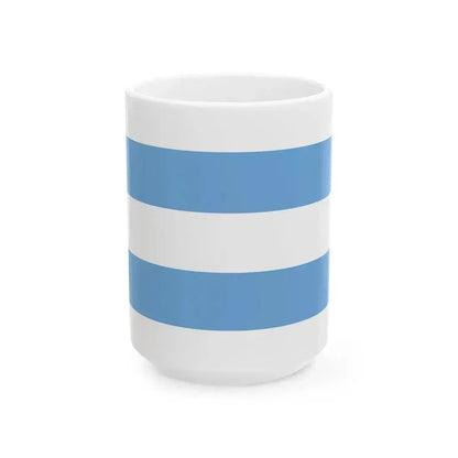 Bandera marina mercante estado de Buenos Aires (Argentina) White Coffee Mug 15oz - Go Mug Yourself