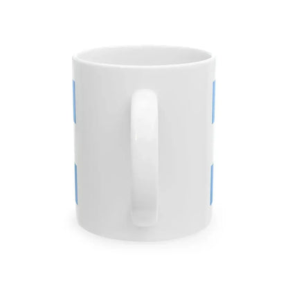 Bandera marina mercante estado de Buenos Aires (Argentina) White Coffee Mug - Go Mug Yourself