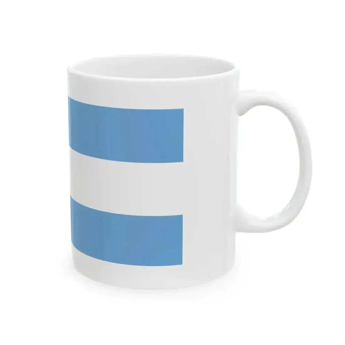Bandera marina mercante estado de Buenos Aires (Argentina) White Coffee Mug - Go Mug Yourself